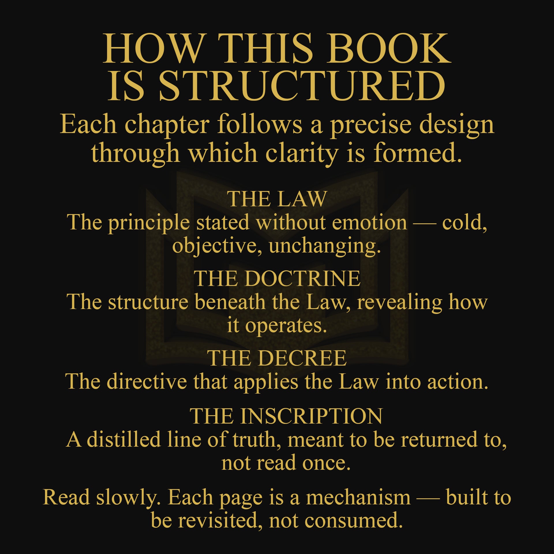 the book structured of Book of Laws