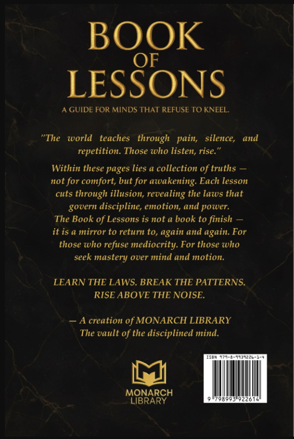 Book Of Lessons, A Guide For Minds That Refuse To Kneel