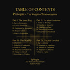 Table of content of Book of Misconceptions