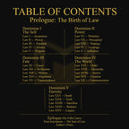 Table of content of Book of Law